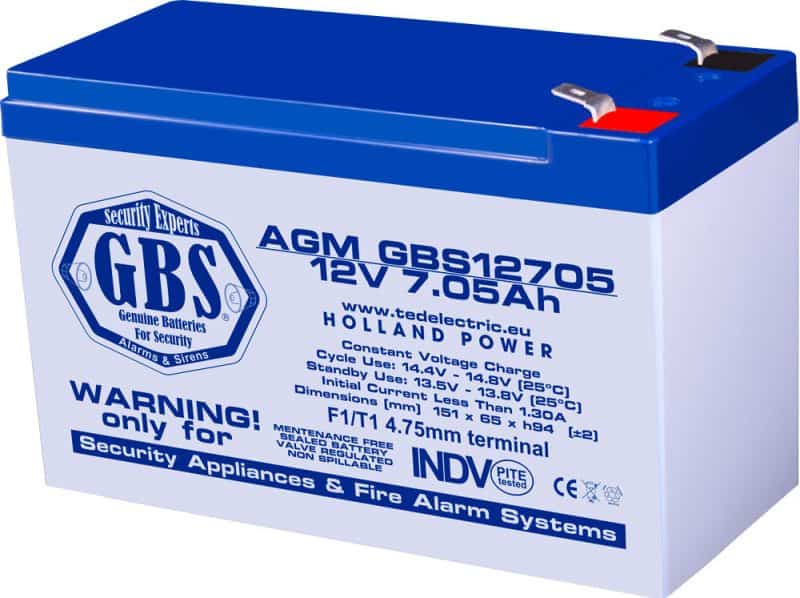 Battery-12V-7Ah-7.05Ah-F1-AGMVRLA-TEDElectric-GBS-Genesis-Amstron-Ritar-UB1270
