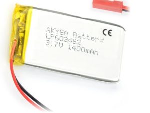 Acumulator Lithium Polymer 06031 1400mAh 1S 3.7V fir cu conector JST-BEC 62x34x6mm AKYGA Battery