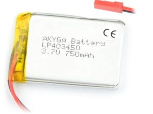 Acumulator Lithium Polymer 06033 750mAh 1S 3.7V conector JST-BEC 50x34x4mm AKYGA Battery