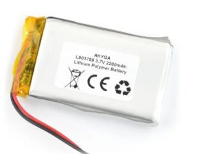 Acumulator Lithium Polymer 06034 2200mAh 1S 3.7V cablu 50mm 59x37x9mm AKYGA Battery