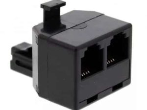 Adaptor 1x RJ11 6P4C tata - 2x RJ11 6P4C mama negru Well