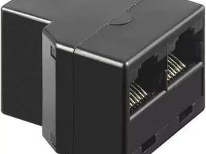 Adaptor 8p8c ISDN RJ45 mama la 2x RJ45 mama negru Goobay