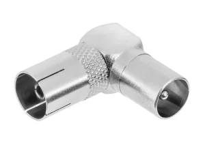 Adaptor 90 grade coaxial mama TV - coaxial tata TV metal ZLA0898