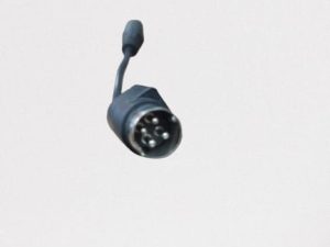 Adaptor alimentare cu cablu intrare mama 2.1x5.5 mm la mufa tata 4 pini rotunda