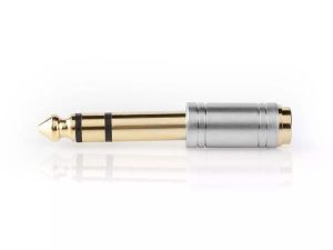 Adaptor Audio JACK 6.35 mm tata - JACK 3.5 mm mama metal argintiu Nedis