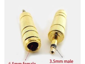 Adaptor audio mono JACK 6.3 mm mama la JACK 3.5 mm tata metal aurit