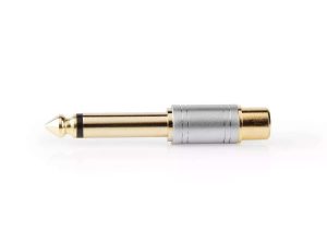 Adaptor audio MONO JACK 6.35 mm tata - RCA mama gri Nedis