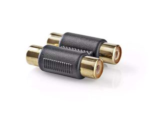 Adaptor audio stereo 2x RCA mama - 2x RCA mama aurit 1buc Nedis