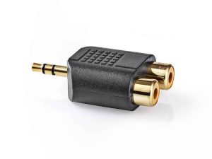 Adaptor Audio Stereo Jack 3.5 mm tata - 2x RCA mama aurit Nedis