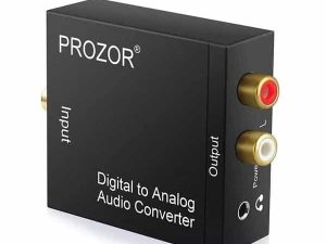 Adaptor Audio TOSLINK DIGITAL la ANALOG 2x RCA +JACK mama 3.5 mm