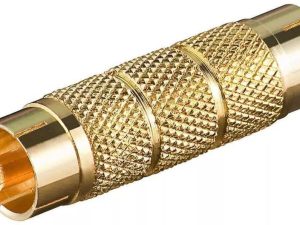 Adaptor aurit RCA tata - RCA tata placat cu aur Goobay