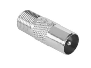 Adaptor coaxial tata la F mama din metal Goobay