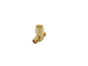 Adaptor convertor antena wifi RF coaxial SMA tata la 2x SMA mama 50ohm de inalta calitate cupru placat cu aur