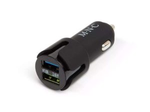 Adaptor de la bricheta 2x USB 2.4A negru M'N'C