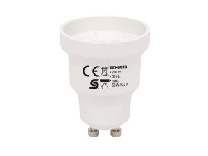 Adaptor dulie becuri cu dulie E27 intr-un soclu GU10 0.3A HOME