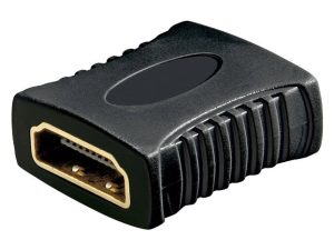 Adaptor HDMI mama-mama contacte aurite negru
