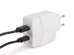 Adaptor incarcator de retea USB +USB Type C PD18W QuickCharge 3.0 cu incarcare rapida alb delight