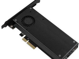 Adaptor Intern PCI-E 3.0 4x - DUAL M.2 SSD (NVMe + SATA) Voltaj Dual Suport SSD max. 110mm + Cooler Activ Axagon PCEM2-DC
