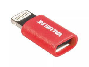 Adaptor iPhone Lightning tata - micro USB mama rosu Valueline