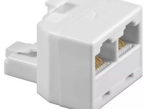 Adaptor ISDN RJ45/8P8C tata la 2x RJ45/8P8C mama alb Goobay