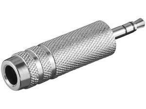 Adaptor Jack 3.5 mm stereo la 6.35 mm Jack stereo mama metal Goobay