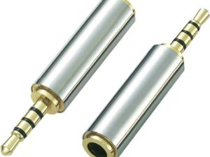Adaptor Jack 4 pini 2.5 mm tata la 4 pini 3.5 mm mama metal