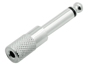 Adaptor Jack 6.3 mm mono la 3.5 mm mono metal