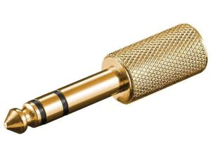 Adaptor JACK 6.35 mm tata stereo - 3.5 mm mama stereo Gold Goobay
