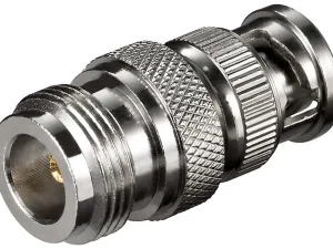 Adaptor N mama la BNC tata Placat cu aur pentru Transmisie Semnal de Calitate Goobay 10521
