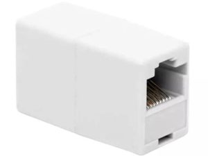 Adaptor prelungitor RJ45 8P8C Cat5 soclu - soclu conexiunea drept alb
