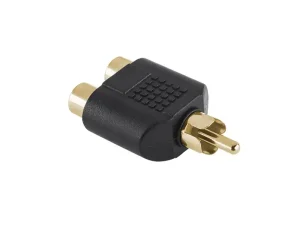 Adaptor RCA la 2x RCA mama aurit Cabletech