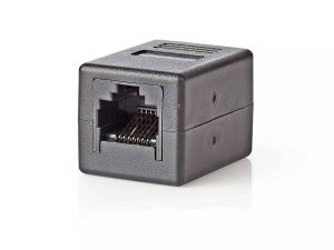Adaptor retea Cat6 RJ45 8P8C mama - RJ45 8P8C mama negru Nedis