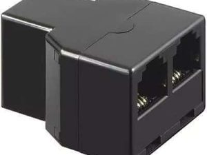 Adaptor RJ11 mama la 2x RJ11 mama negru Goobay