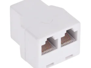 Adaptor RJ45 8P8C mama - 2x RJ45 8P8C mama alba TEL0022-2