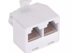 Adaptor RJ45 8p8c tata la 2x mama RJ45 alb