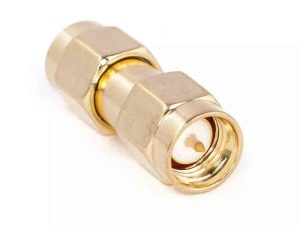 Adaptor SMA tata din ambele parti drept aurit