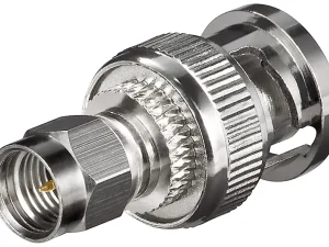 Adaptor SMA tata la BNC tata Placat cu aur pentru cablu RG 174/U 11855 Goobay
