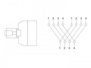 Adaptor telefonic 6P4C RJ11 tata la 2 mama