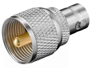 Adaptor UHF la BNC mama contact aurit Goobay
