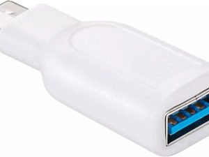 Adaptor USB 3.0 A mama - USB Type C tata alb Goobay