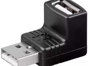 Adaptor USB A tata - A mama 90 grade Goobay