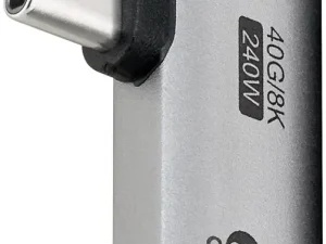 Adaptor USB-C mama - USB-C tata orizontal 90 Thunderbolt3/4 Goobay 74441