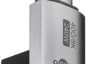 Adaptor USB-C3.1 mama - USB-C tata vertical la 90 scurt Thunderbolt 3 /4 Goobay 74444