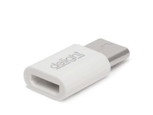 Adaptor USB Type C tata la Micro USB mama alb delight