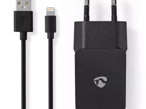 Alimentator 110-240V - USB x1 iesire 2.4A negru cablu Lighting inclus certificat MFi NEDIS