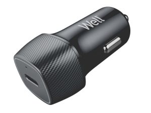 Alimentator bricheta auto 1x USB TYPE C 20W negru Well
