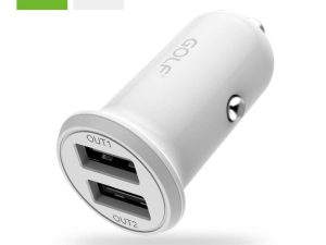 Alimentator Incarcator auto 3.4A 12-24V la 2x USB 2x 2.4A maxim 3.4A alb GF-C6 blister Golf