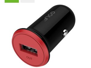 Alimentator Incarcator de la auto 1A 12-24V la 1x USB 1A negru GF-C5 blister Golf