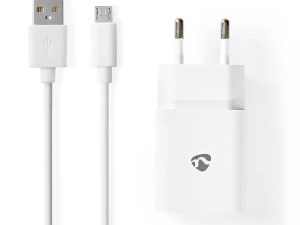 Alimentator USB Nedis iesire 2.1A cablu micro USB inclus alb