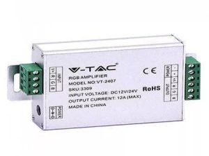 Amplificator banda LED RGB 12/24VDC 12A 3 canale x4A V-TAC